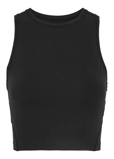 ON MOVEMENT CROPPED STRETCH-JERSEY TANK