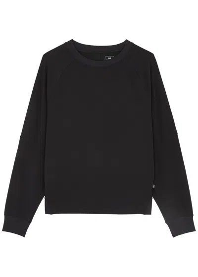 On Movement Panelled Jersey Sweatshirt In Black