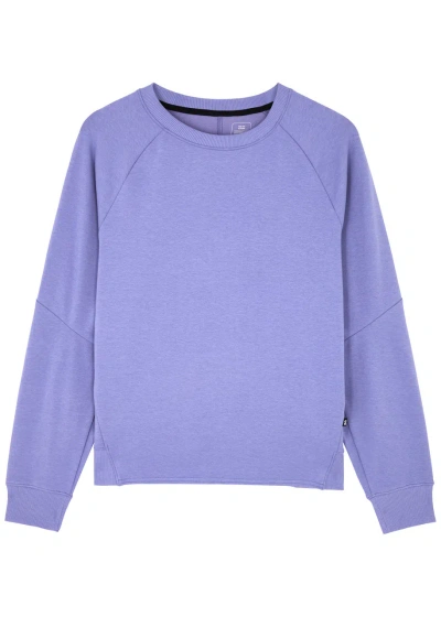 On Movement Stretch-jersey Sweatshirt In Purple