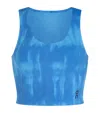 On Womens Malibu Studio Open Back Stretch-woven Crop Top In Blue