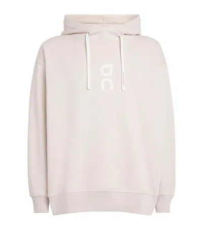 On Organic Cott-blend Club Hoodie In Silver