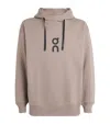 On Club Logo-print Organic Cott-blend Jersey Hoodie In Neutral