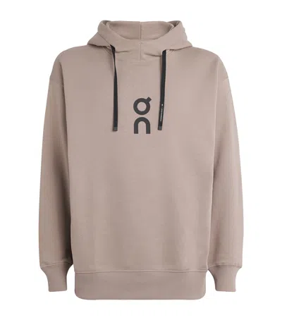 On Organic Cott-blend Club Relaxed Hoodie In Neutral