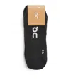 On Organic Cott-blend Core Run Low Socks In Black