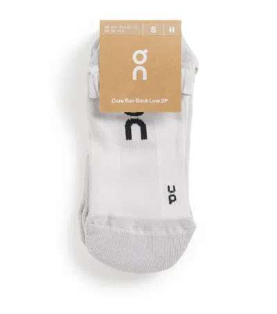 On Organic Cott-blend Core Run Low Socks In White