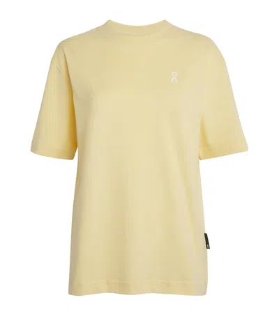 On Organic Cott Club T-shirt In Gold