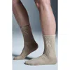 On Organic Cott French Terry Crew Socks In Desert