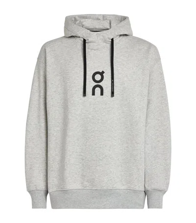 On Organic Cott-blend Club Hoodie In Gray