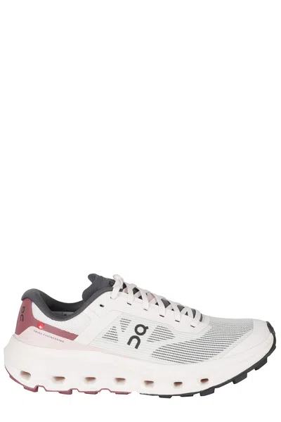 On Oyster/barberry Cloudvista 3 Cloudtec Trail Sneakers In White