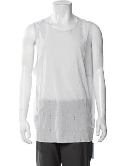 Pre-owned On Patterned Crew Neck Tank W/ Tags In Grey/white