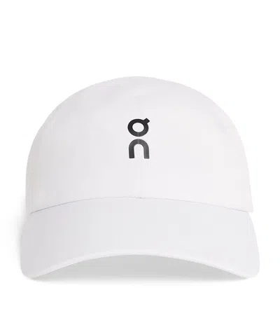 On Perforated Court Baseball Cap In White