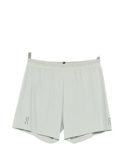 On Perforated Running Shorts In Green