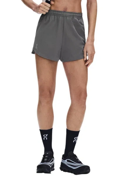 On Performance 3 Inch Training Shorts In Gray