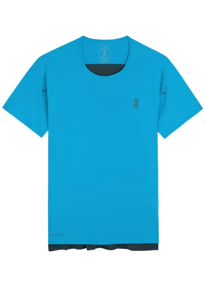 On Performance Colour-block Stretch-jersey T-shirt