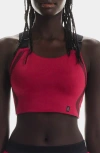 On Performance Flex Sports Bra In Red