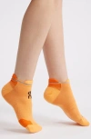 On Performance Run Ankle Socks In Orange