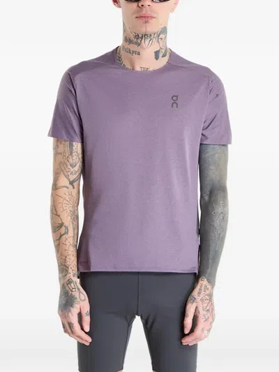On Performance-t Colour-block T-shirt In Purple