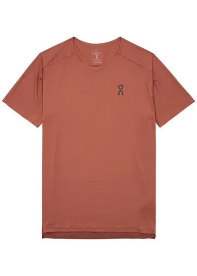 On Performance-t Stretch-jersey T-shirt In Red