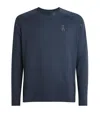 On Performance Lg-sleeve Running T-shirt In Blue