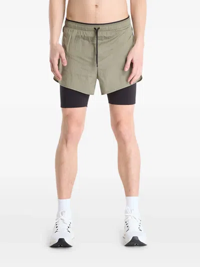 On Performance Volt Layered Shorts In Green