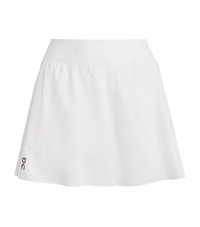 On Pleated Court Tennis Skirt In White
