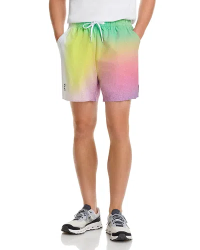 On Printed Drawstring 5 Court Shorts In Multi