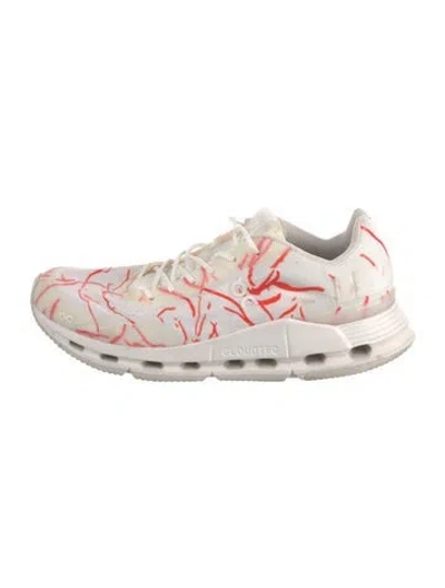 Pre-owned On Printed Sneakers In White