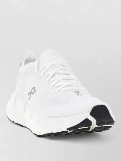 On Recycled Polyester Lace-up Sneakers In White