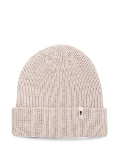 On Ribbed-knit Beanie Hat In Neutral