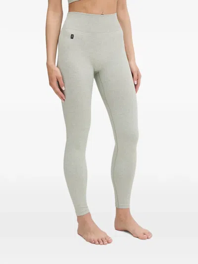 On Ribbed-knit High-waisted Leggings In Gray