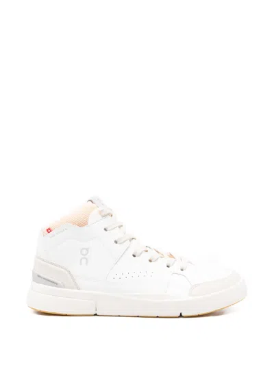 On Roger Clubhouse Mid Lace-up Sneakers In White