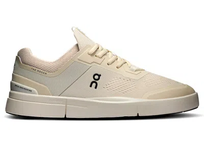 Pre-owned On Roger Spin (women's) Sneakers In Sand/ivory