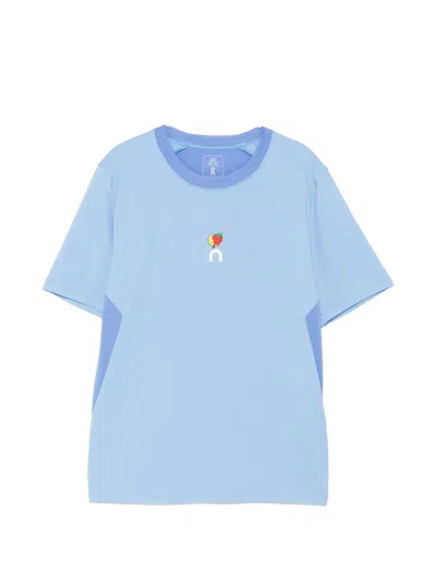On Round-neck Logo T-shirt In Blue