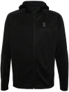 ON RUNNING BLACK CLIMATE ZIP-UP RUNNING HOODIE