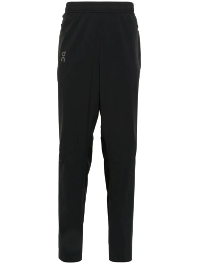 On Running Logo-print Performance Track Trousers In Black