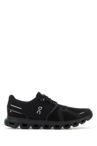 On Running Black Mesh Cloud 6 Sneakers