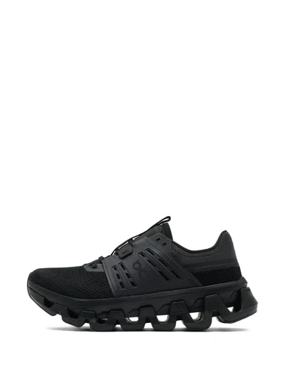 ON ON RUNNING BLACK POLYESTER RUBBER CLOUDSWIFT AMP 1 SNEAKERS