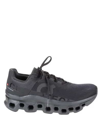 ON RUNNING ON RUNNING BLACK SNEAKERS WITH BREATHABLE MESH UPPER AND DISTINCTIVE SOLE