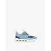 On Running Blue/dark Kids' Cloud Play Woven Trainers Eur 29.5 /11.5 Uk In Blue