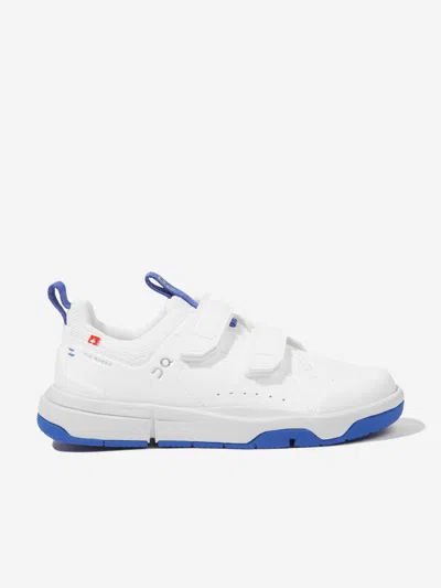 On Running Kids' The Roger Leather Sneakers In White