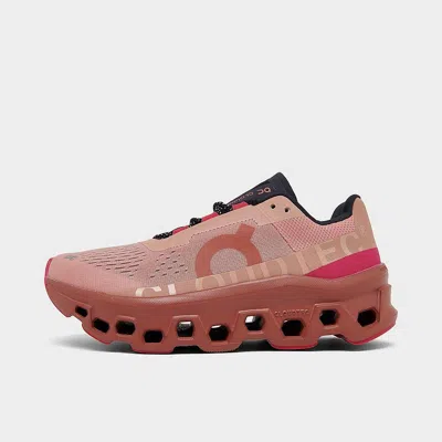 Pre-owned On Running Brand Cloud Cloudmster Rose Red/brown Women's Shoes Rare