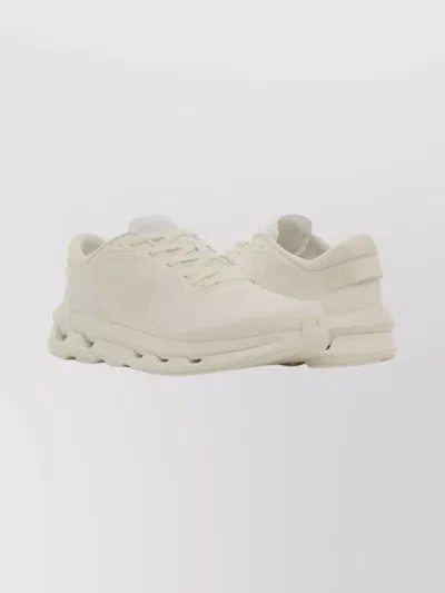 On Running Casual Low Top Sneakers With Mesh Panels In White