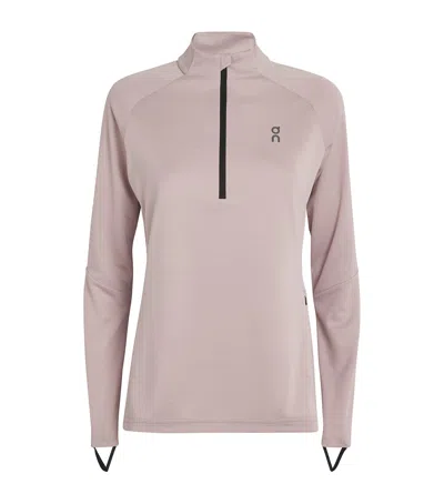 On Running Climate Quarter-zip Long-sleeve Top In Purple