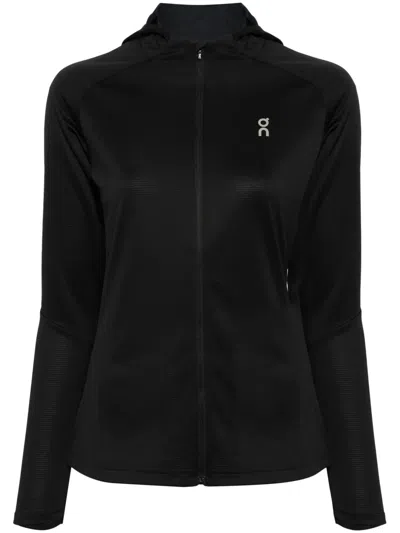 On Running Climate Zip-up Running Hoodie In Black