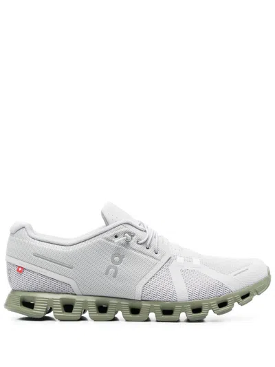 On Running Cloud 5 "glacier Grey/reseda Green" Sneakers In Glacier Reseda