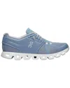 On Running Mesh Panel Round Toe Rubber Sole Sneakers In Blue