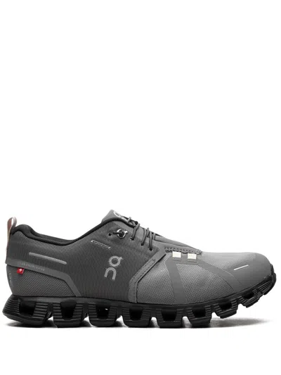 On Running Cloud 5 Waterproof "asphalt/magnet" Sneakers In Grey