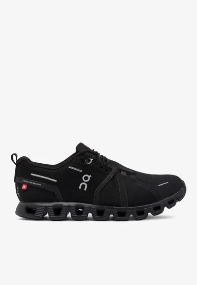 On Running Cloud 5 Waterproof Low-top Sneakers In Black