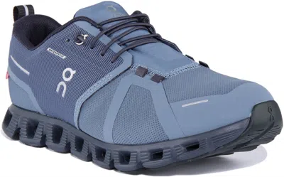 Pre-owned On Running Cloud 5 Waterproof Slip  Mesh Sneakers Blue Mens Us 7 - 13