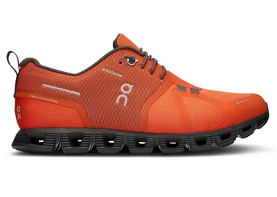 Pre-owned On Running Cloud 5 Waterproof (women's) Sneakers In Flame/eclipse In Orange